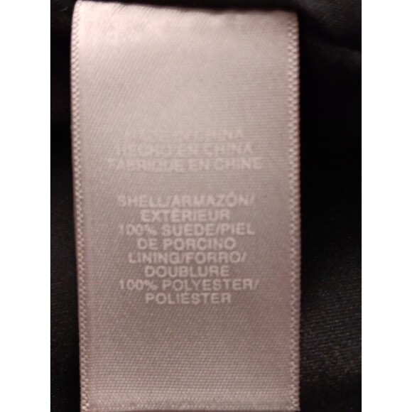 Vintage Liz Claiborne Jacket Small Black Suede Full Zip Lined Pockets Pristine - Picture 5 of 7